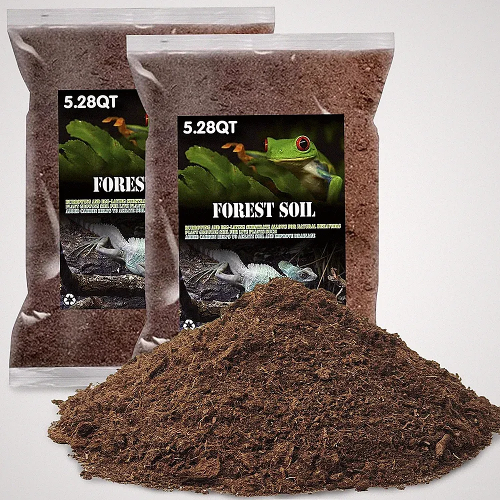 2 Pcs Reptile Substrate Burrowing Tortoise Bedding for Habitat Bearded Dragon...