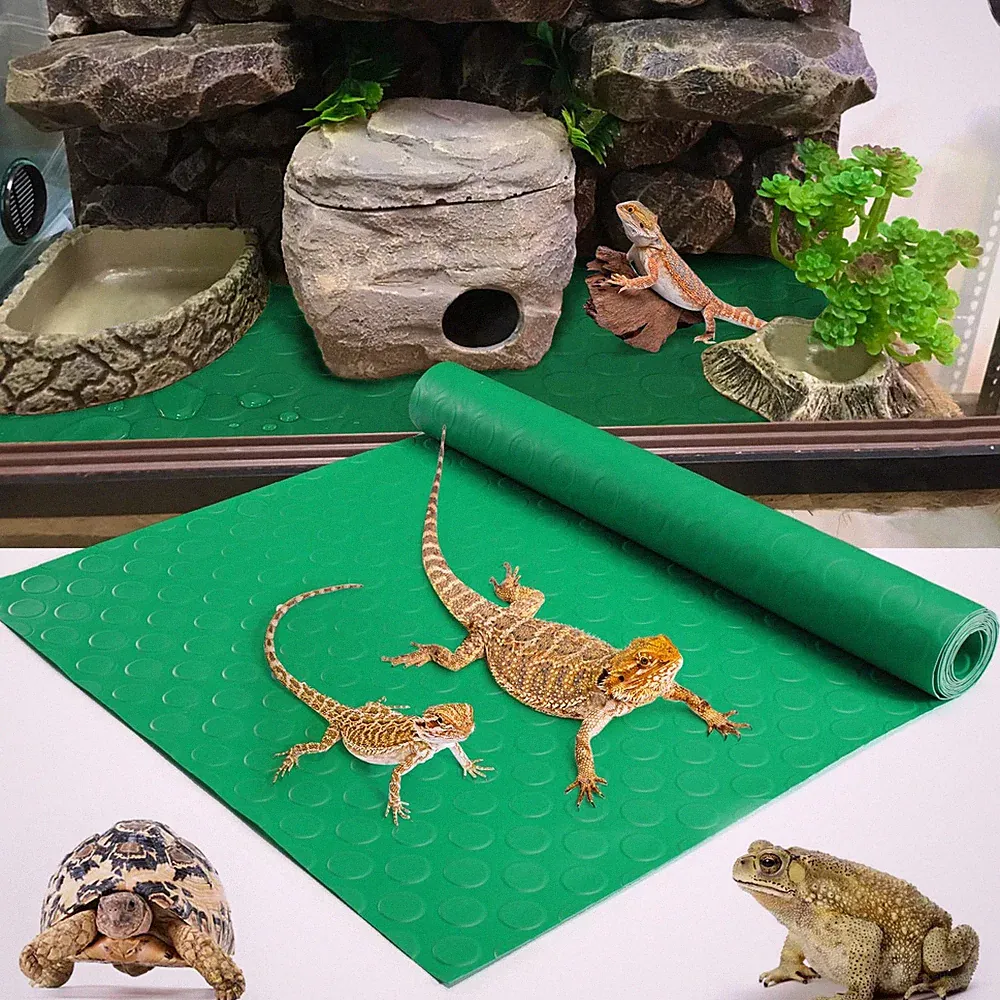 Bearded Dragon Tank , Reptile Terrarium Carpet Soft Thickening Substrate for...