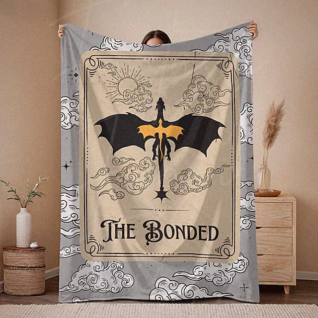 Bonded Dragon Fantasy Blanket Mythical Creature Throw Gift