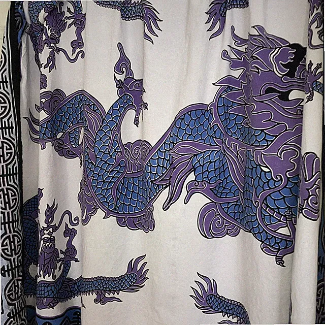 classic imports 100% cotton asian dragon single bed spread 58x80”