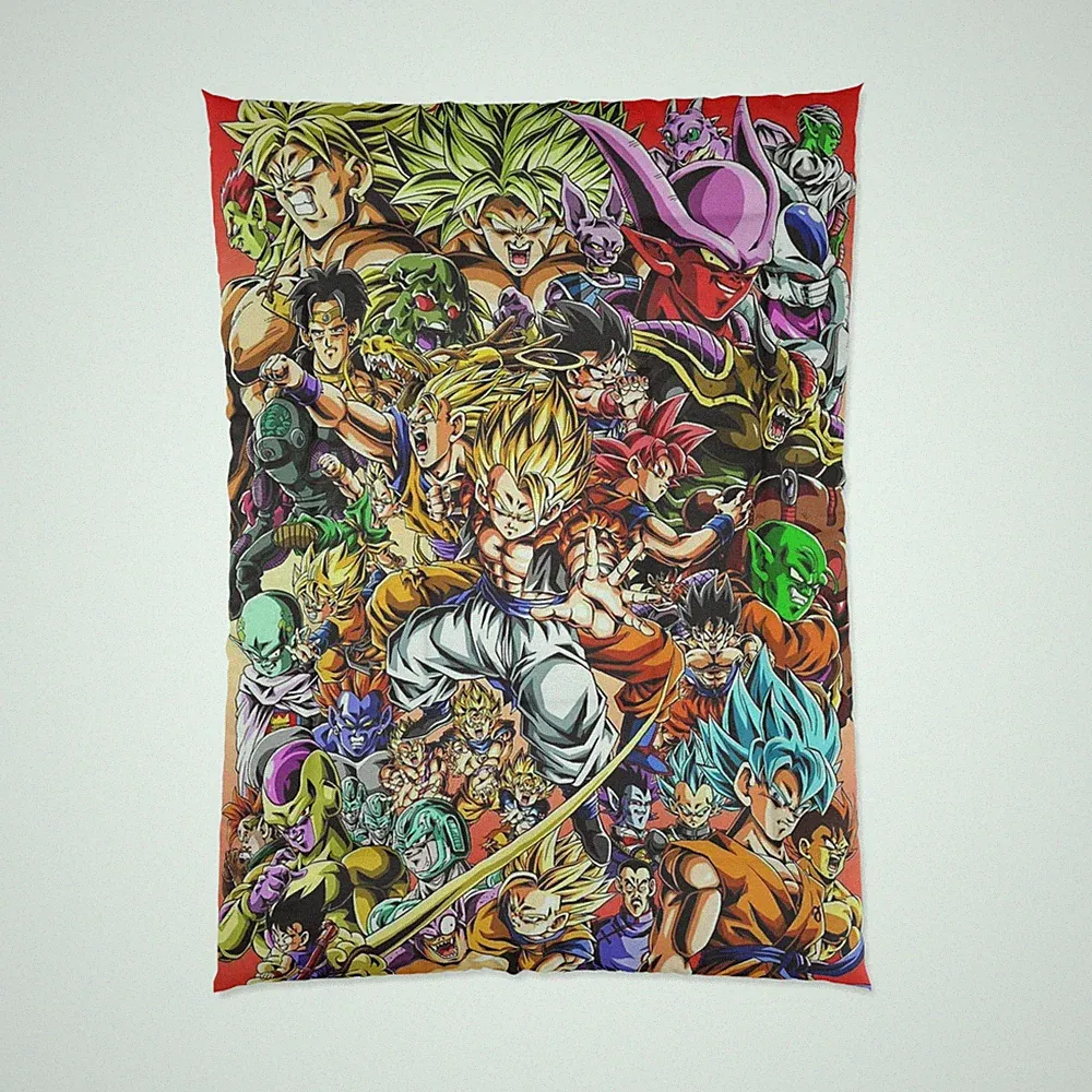 Dragon Ball Z Comforter, Anime Bedding, Gift for Fans, Cozy Blanket for Home