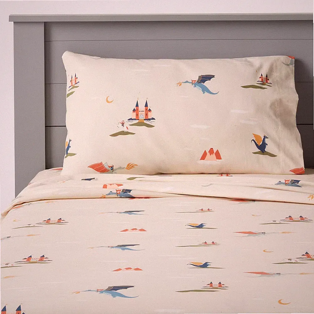 Full Dragon Cotton Kids' Sheet Set - Pillowfort: Full Size Bedding, 220
