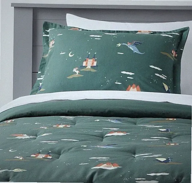 Full/Queen Kids Comforter Set Dragon Print Pillowfort™ Cotton Percale 3 Piece