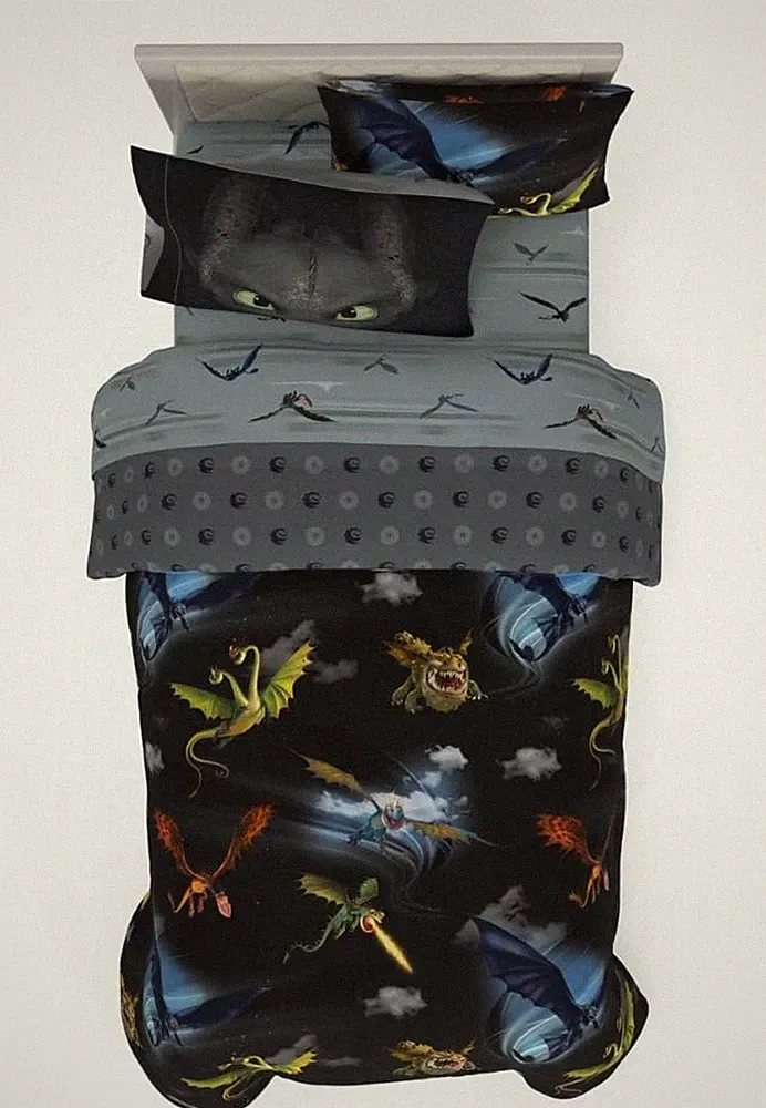 How to Train Your Dragon 5 Piece Twin Comforter Set Franco