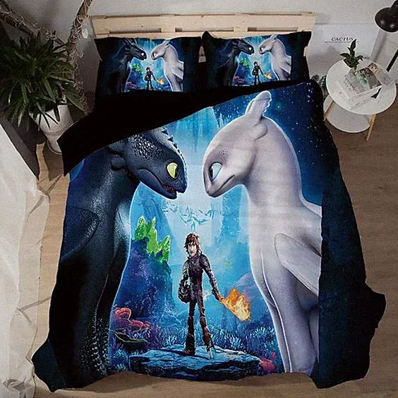 How to train your dragon ver1 Full Bedding Duvet Covers Set (4pcs)