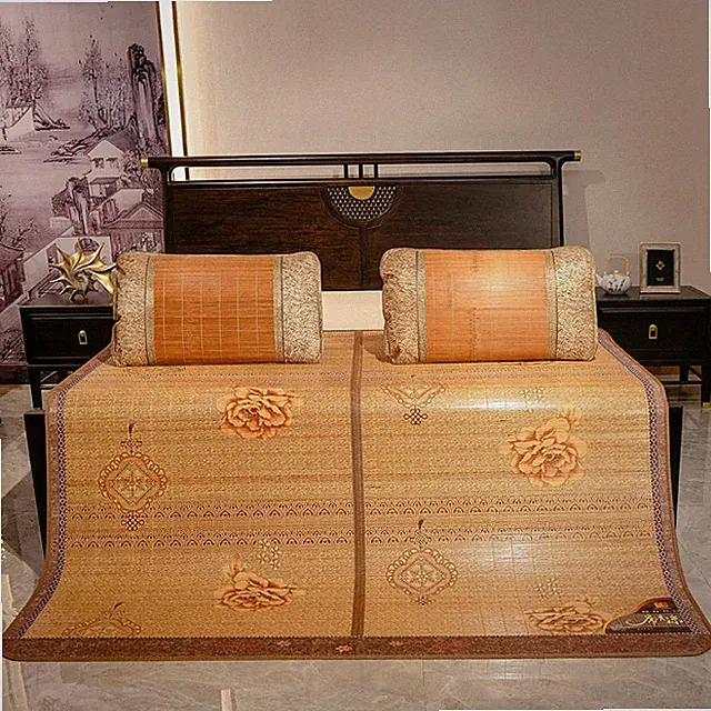 Luxury Nature Cool Bamboo Mat Super Cool Printed Bamboo Mat Bed Cover Flat Sheet