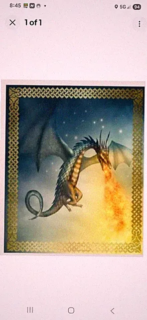 Mythical Fire Breathing Dragon 50" X 60" Fleece Throw