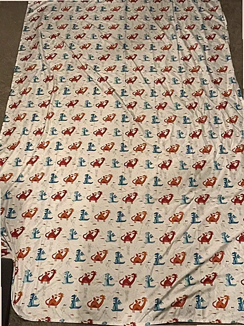 PILLOWFORT Dragon Dreams Castles Twin Size Flat bed Sheet {Microfiber Fabric}