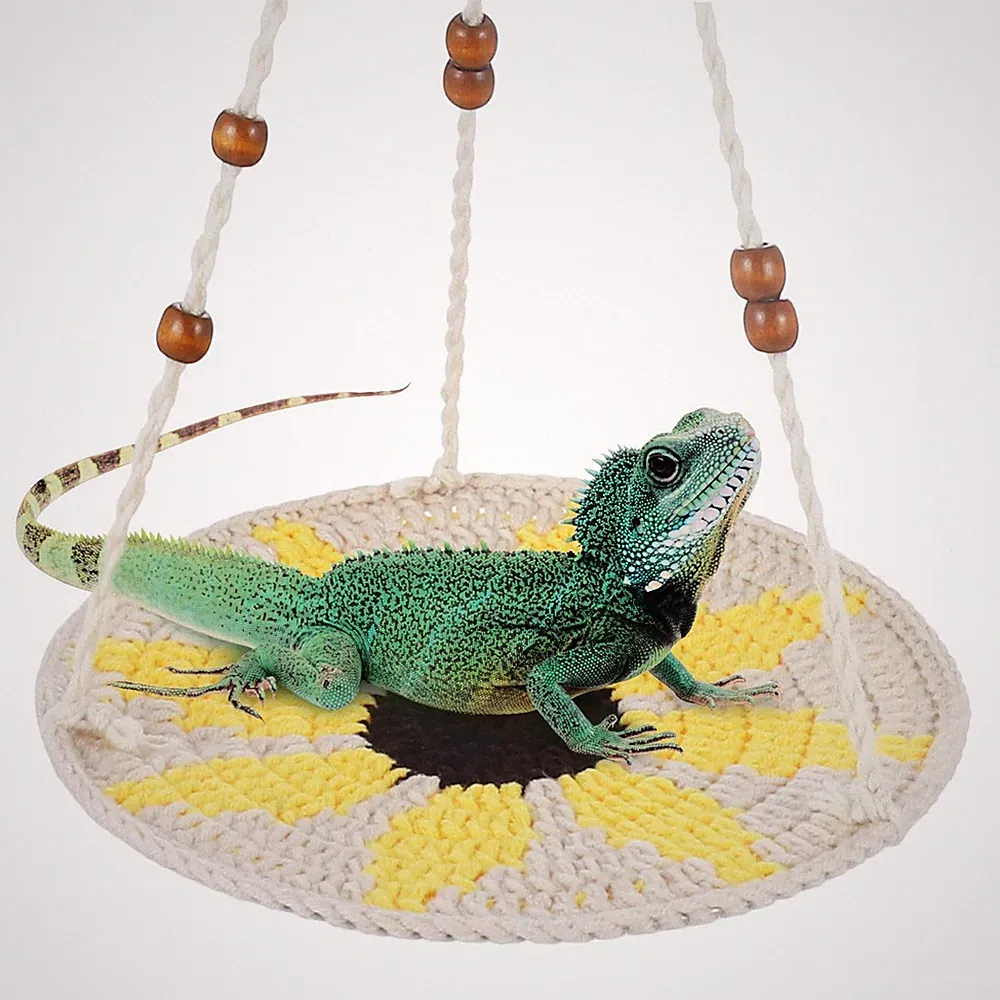 Reptile Hammock,Bearded Dragon Accessories for Habitat Leopard Gecko Tank Acc...