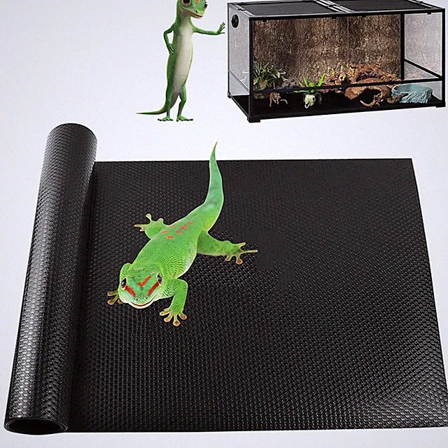 XIEHUZA Bearded Dragon Tank Accessories, Non-Adhesive Reptile Carpet Bedding Sub